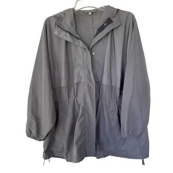 Athleta Khaki Rainfall Swing Zip Up Jacket size L/XL